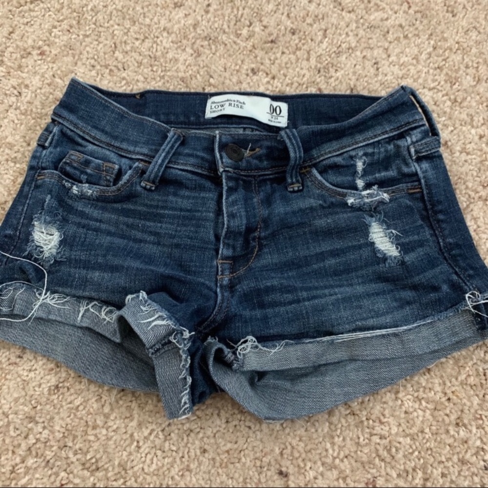 Abercrombie ripped jean shorts